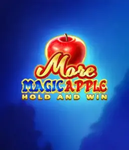 Enter the magical realm of More Magic Apple Hold and Win Slot by 3 Oaks Gaming, featuring a shimmering red apple on a deep blue background. This graphic captures the enchanting theme with a touch of mystery. Perfect for lovers of magical themes, the vibrant colors and attractive artwork draw players into the game's magical world. 