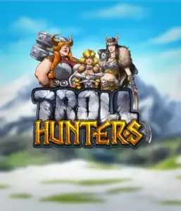 Enter the realm of "Troll Hunters," where valiant Viking warriors prepare to confront their foes. The logo features a male and female Viking, equipped with weapons, with a cold landscape. They emanate power and determination, symbolizing the core of the game's adventurous theme.